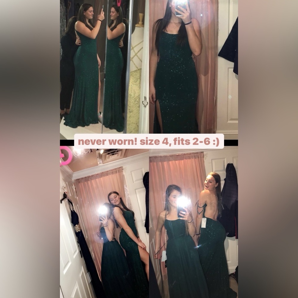 Clarisse Sparkling Green Prom Dress